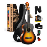 Pyle Kit De Guitarra Acustica Para Principiantes, 4/4 De Tam