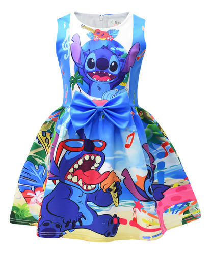 Vestido Feminino Com Saia Infantil De Lilo And Stitch De St