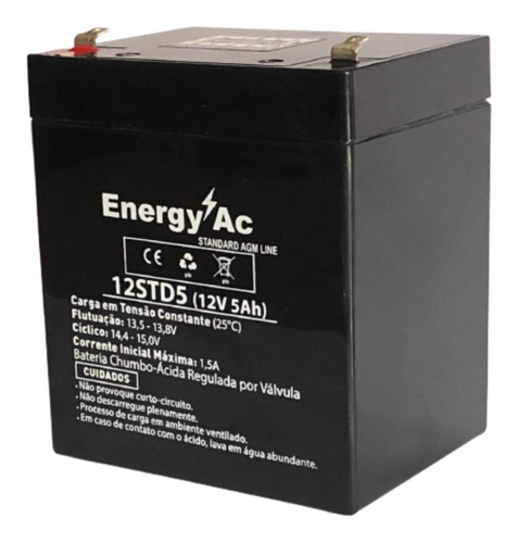 Bateria 12v 5ah - Multiuso Recarregável C/ Garantia