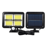 Lámpara Solar Con Sensor De Movimiento 100w - 128 Cob Led 