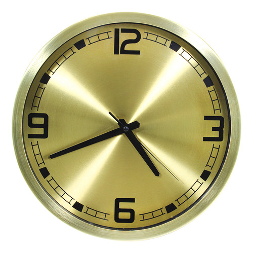 Reloj De Pared 30cm Dorado