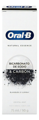 Pasta Dental Oral-b Natural Essence Bicarbonato De Sodio & Carbón Crystal Mint 75ml