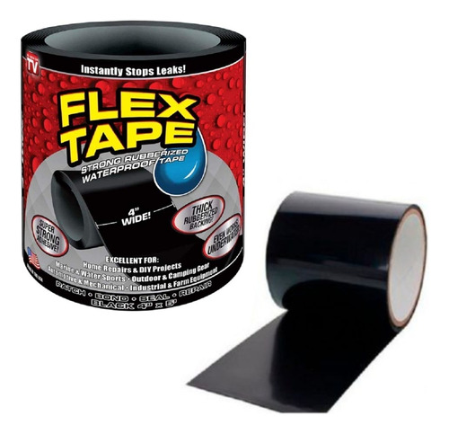 Flex Tape Cinta Super Adhesiva Impermeable Pegatodo Fuerte