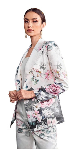 Bolero Blazer Tapado Estampado Bb 04