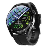 Smartwatch Hw28 Bluetooth Chamada À Prova D'água Função Nfc Caixa Preto Pulseira Preto Bisel Preto