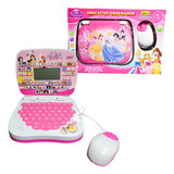 Computadora Laptop Educativa De Princesas Con Mouse Juguete