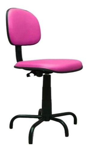 Cadeira Secretaria Costureira Corino Pink