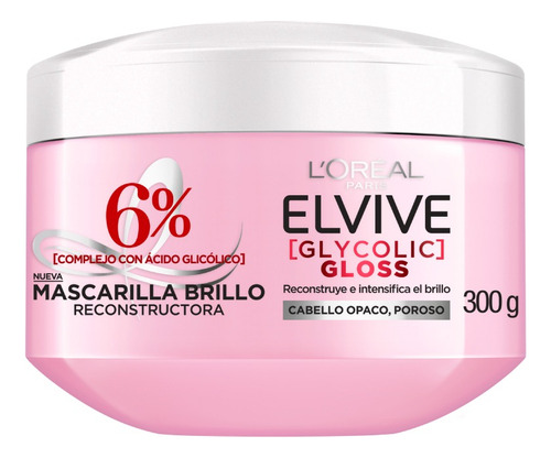 Mascarilla Capilar Elvive Glycolic Gloss Con Ácido Glicólico