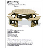 Planos De Proyecto De Mesa De Picnic Octagonal Grande Clásic