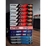 12 Fitas Cassete K-7 Lacr. - Tdk Sony Nipponic + 2 Brinde