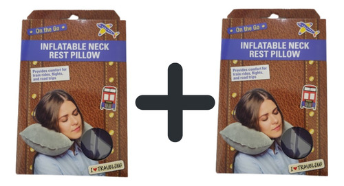 Cojín Soporte Para Cuello De Viaje Inflable Portátil. 2pack