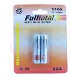 2 Pilas Aaa Recargable 1100 Mah Ni.mh Larga Duracion