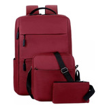 Mochila Urbana Set De 3 Piezas Notebook, Bandolera, Estuche