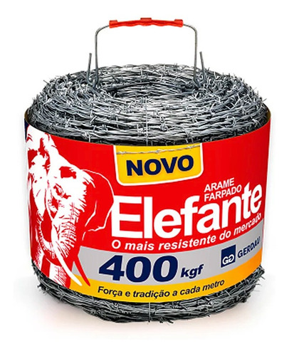 Arame Farpado Elefante 2,2mm Rolo Com 400m Gerdau