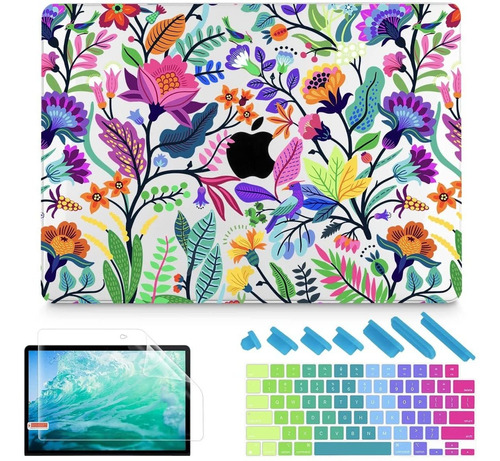 Funda Completa Para Macbook Pro 14'' - Con Flores Multico...