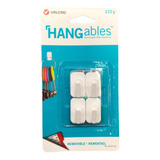 Set 4x Mini Ganchos Velcro Hangables White Carga Máxima 225g