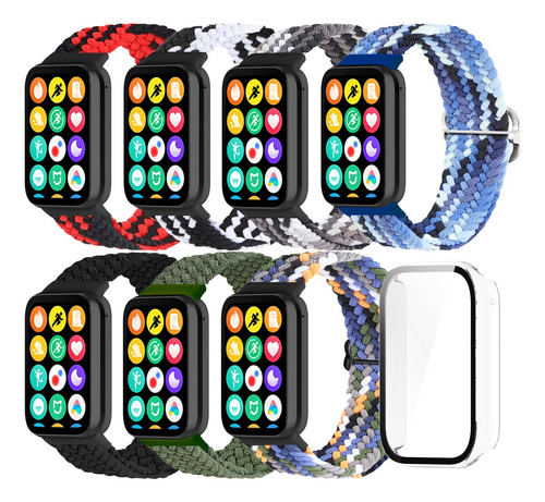 7 Pulseira De Elástico + Capa Case Para Xiaomi Mi Band 8 Pro