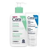 Combo Noche Cerave Gel De Limpieza / Loción Hidratante Pm