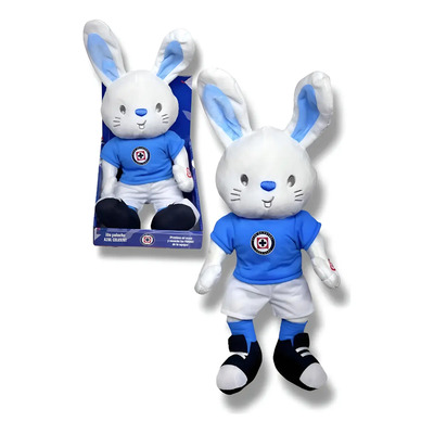Peluche conejo Cruz Azul Mi Alegria con sonido color blanco | Envío gratis
