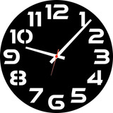 Relógio De Parede Decorativo Grande Moderno 40cm Preto Sala