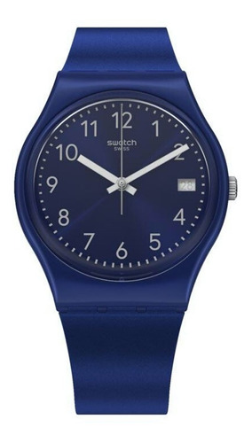 Reloj Mujer Swatch Silver In Blue Gn416 Suizo Azul Metal
