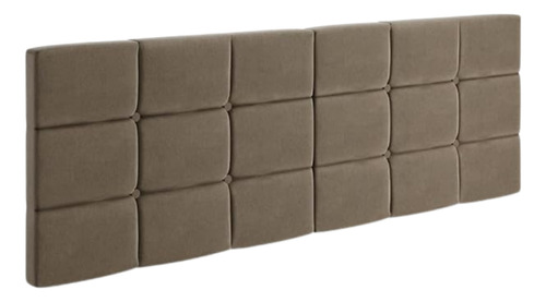 Cabeceira Quarto Cama Box Estofada Suede Capitonê 1.40 Bege