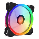 Ventilador Gabinete Cooler Luz Led Rgb 12cm Gamer Multicolor