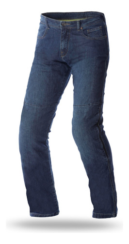 Pantalón Moto Protecciones 70° Seventy Pj2 Jean Kevlar Azul