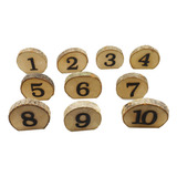 1-10 Wooden Table Number Blocks For Rustic Party Wedding