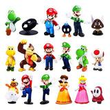Coleccion Mario Bros Paquete 18 Unidades Figura Accion