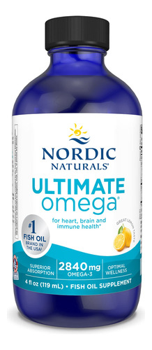 Nordic Naturals Ultimate Omega Liquid, Sabor A Limon, 4 Onza