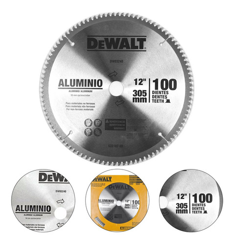 Disco De Serra Para Aluminio 305mm 100d Dwa03240 Dewalt