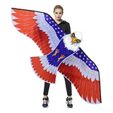 Cometa Águila Patriótica Honbo Para Adultos Y Niños - Fácil