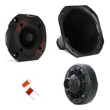 5hi300 Super Twuiter + Driver Hdi300 100w Rms 8ohms Kit Para Caixa De Som + Corneta 1450 Curta Plastica + Capacitores  