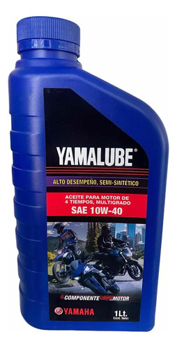 Aceite Yamalube 10w40 Semi Sintético Alto Desempeño 1 Litro