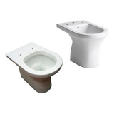 Combo Ferrum Varese Inodoro Corto Bidet 3 Agujeros