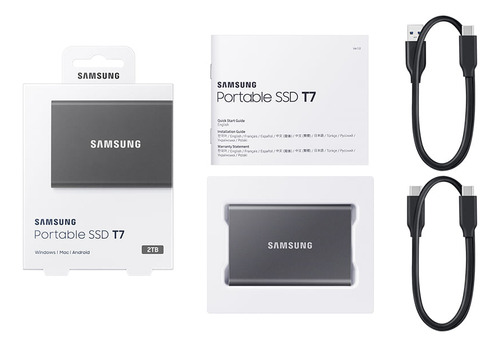 Memória Samsung Ssd 2tb Portátil T7 Titan