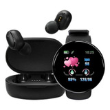 Auriculares Inalámbricos A6s + Smartwatch Reloj D18 Digital