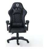 Silla Sillon Gamer Pc Escritorio The Game House Ergonomica Color Negro Material Del Tapizado Cuero Sintético