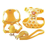 Set De Lindo Patito Pechera Arnes Y Correa Para Perros Gatos