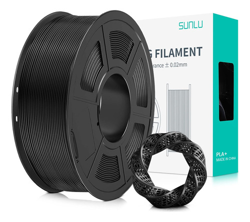 Filamento Pla Plus Sunlu Negro ,de 1.75 Mm ,por 1 Kg