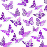 Decoración De Pared De Mariposa 3d, 48 Piezas, 4 Estilos, 3 