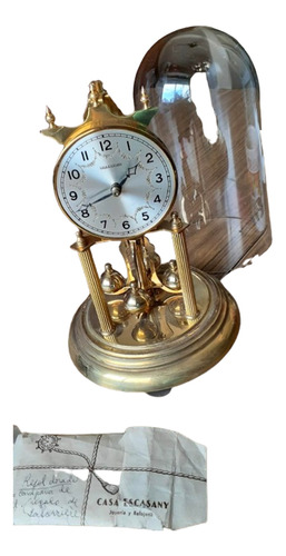 Antiguo Reloj Aleman Torsion Péndulo  Cristal Escasany Leer