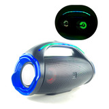 Caixa De Som Bluetooth Led Rgb Portátil Alça Boombox2 Cor Azul