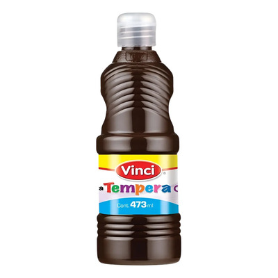 Pintura Tempera Lavable Cartel Vinci Colores Surtidos 473ml Color Cafe | Meses sin interés
