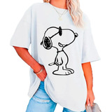 Polera Mujer Snoopy Oversize Grafimax