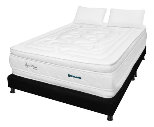 Combo Colchón Super Dream 120x190 + Base Cama + Almohadas