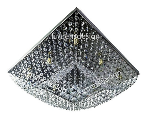 Lustre De Cristal Legítimos Arqueado 50x50cm  Ld029