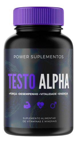 Testo Alpha Testosteronaa 100% Pura Com Rápida Ação - 30caps