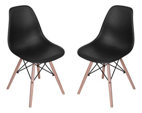 Set De 2 Sillas Eames Modernas Minimalistas Casa - Oficina